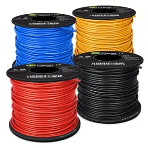 14 Gauge Power Ground Electrical Wire Copper Clad Aluminum Single Conductor 4 Primary Colors