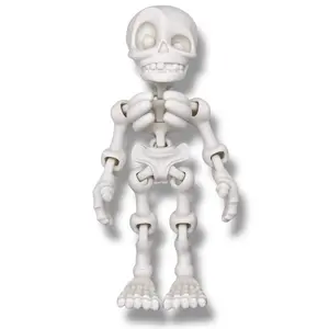 9.5" Articulated 3D Printed Skeleton – Halloween Decoration, Posable Skeleton Figure