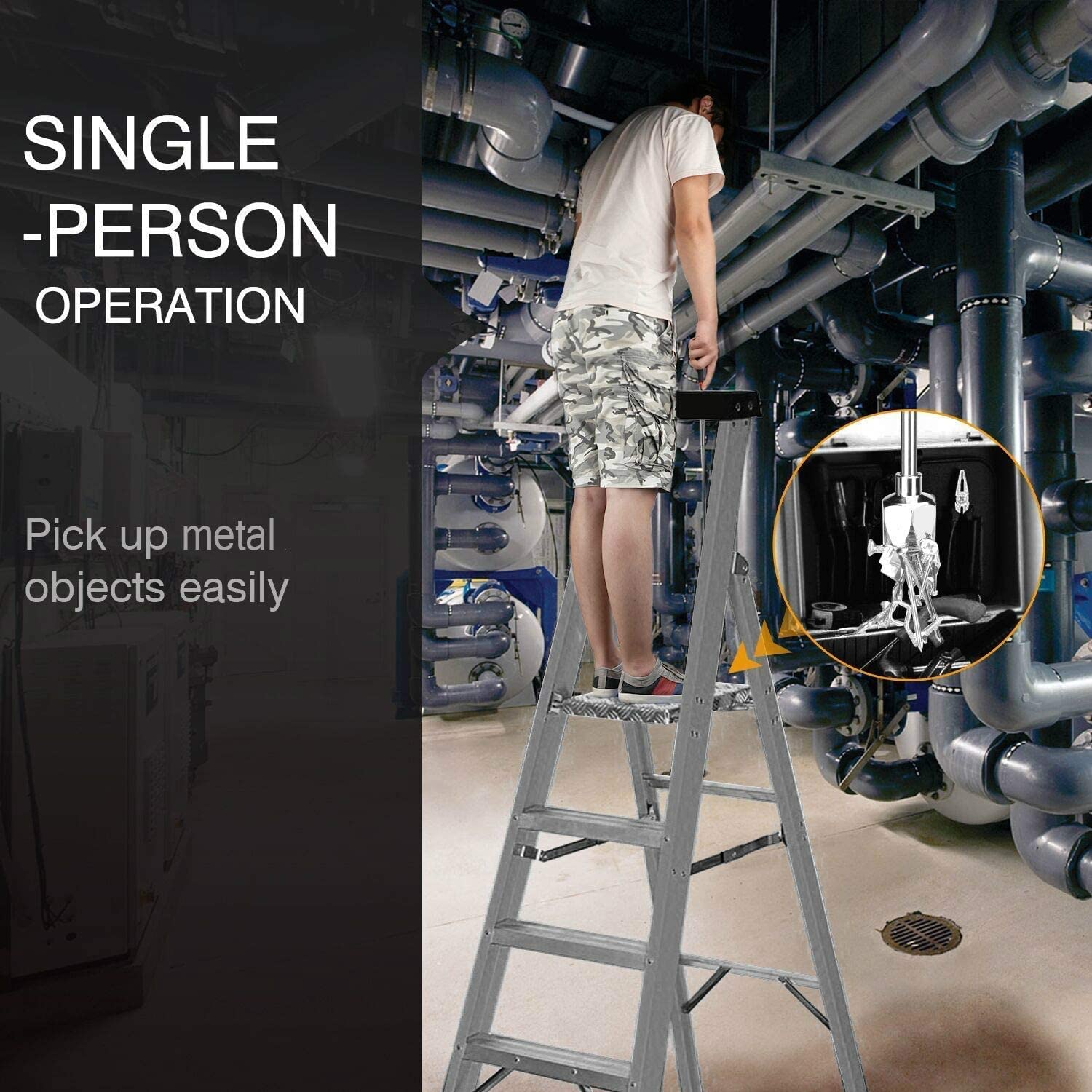 Telescoping Magnetic Pickup Tool with an Extra Strong Magnetic Stainless Steel Magnet Stick Extendable up to 30in Non-Slip Rubber Handle Rust Proof and Corrosion Resistant for Refrigerator Side Gap