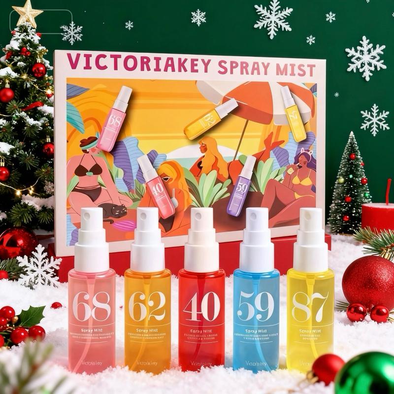 VictoriaKey Summer Limited Edition Brazilian Fragrance Mist Set Natural Fresh Scent for Travel Home Office Perfect Holiday & Christmas Gift(Alcohol-Free ), fruity perfume set