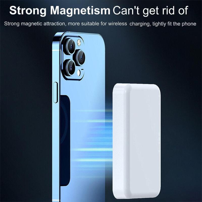 Magnetic Wireless Fast Charging Power Bank, 10000mAh Portable Charger, Magnetic Power Bank for iPhone 15/14/13/12/Pro/Mini/Pro Max, Power Bank with Phone Holder, Stocking Fillers Gift，Compatible with iPhones and Android phones, including Samsung models