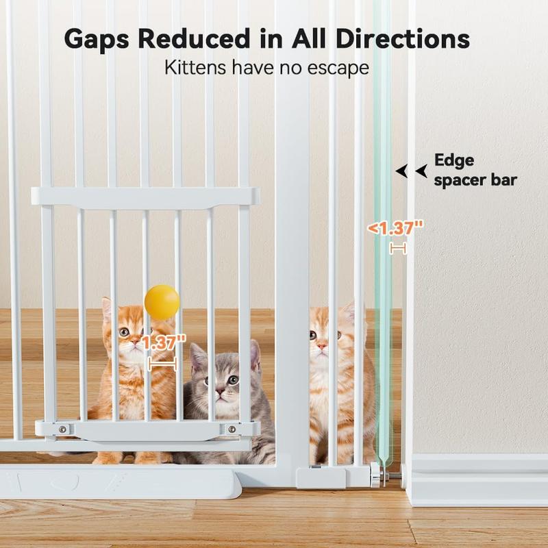 71" Extra Tall Pet Gate for Cats, 29.5-40.6" Extra Wide Cat Gate with Adjustable Cat Door, Pressure Mounted Easy Walk Through Pet Gate with Door for Stairs, Doorways, Kitchen 71" Extra Tall Pet Gate for Cats, 29.5-40.6" Extra Wide Cat Gate with Adjustable Cat Door, Pressure Mounted Easy Walk Through Pet Gate with Door for Stairs, Doorways, Kitchen