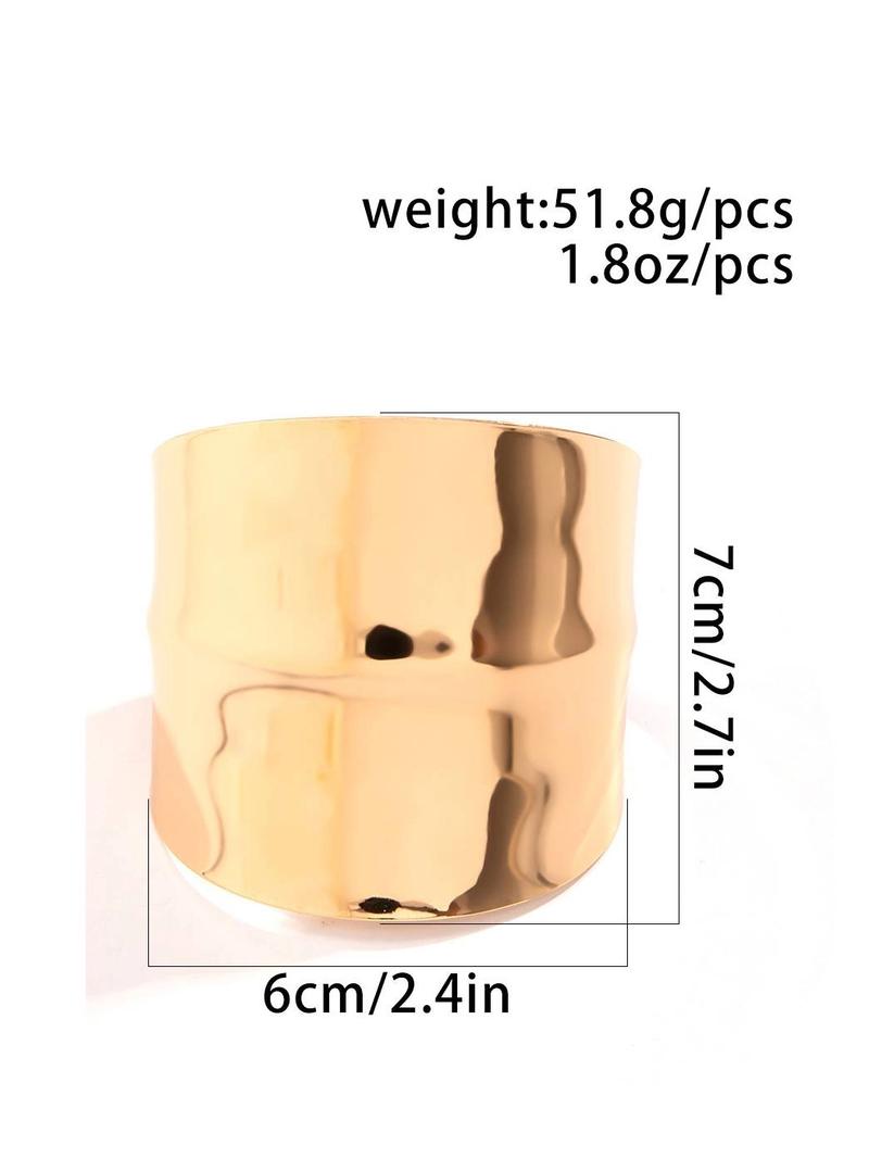 LikeMyChoice Sleek Gold Wide Cuff Bracelet with Bold Hammered Texture Lightweight Minimalist Design for Everyday & Special Occasions Stylish Accessory