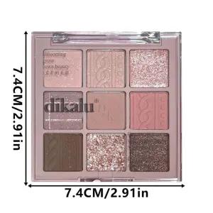 9-color Nude Matte Eyeshadow Palette, Shimmer & Shine Eyeshadow Palette, Matte Glitter Eye Shadows Palette, Ideal Gift for Women & Girls, Cosmetic Tool, Makeup Accessories, Summer Gift, Fall Gift