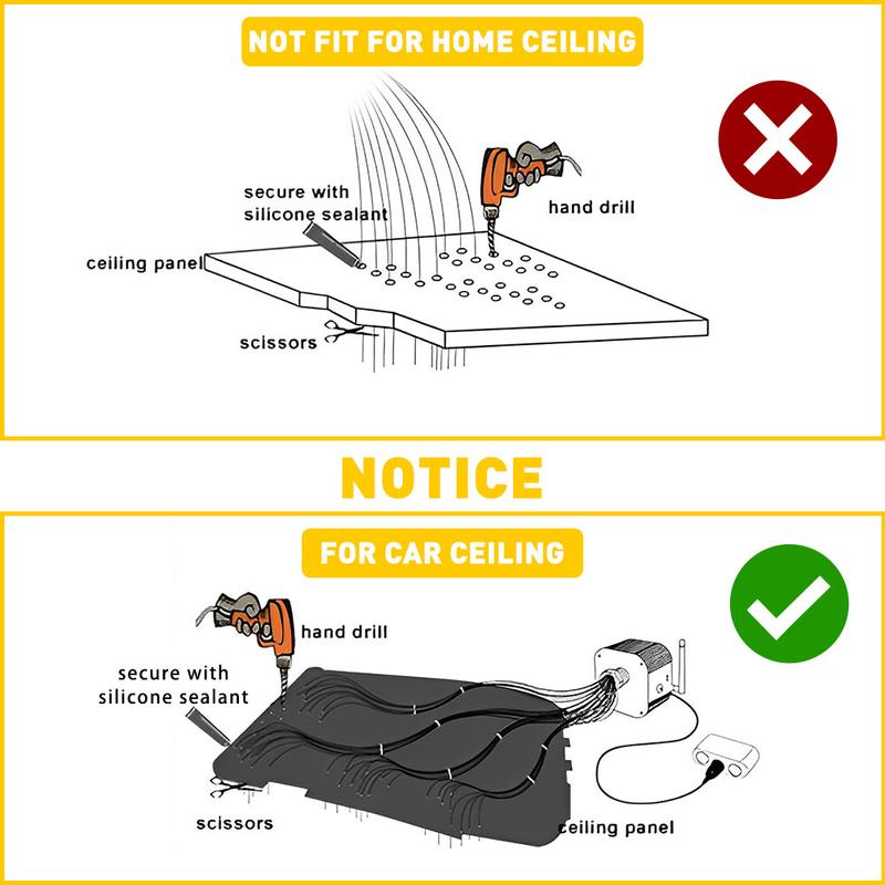 Multicolor Star Ceiling Kit 1000pcs Optical Fibers 15 Static Colors RGB Mix Remote APP Control for Bedroom Car Interior Starlight Roof Led Backlights