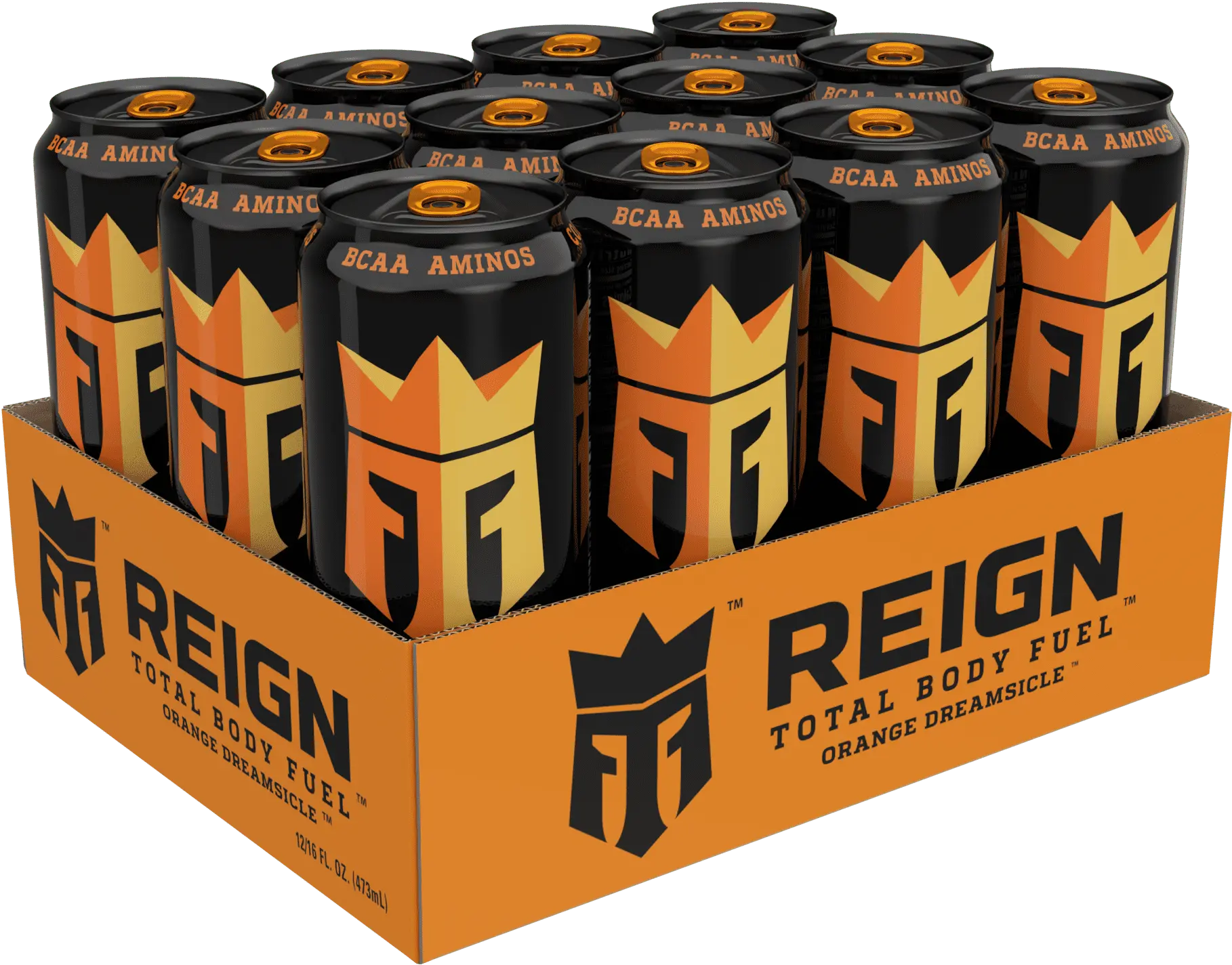 (12 Cans) Reign Total Body Fuel Energy Drink, Orange Dreamsicle, 16 fl oz