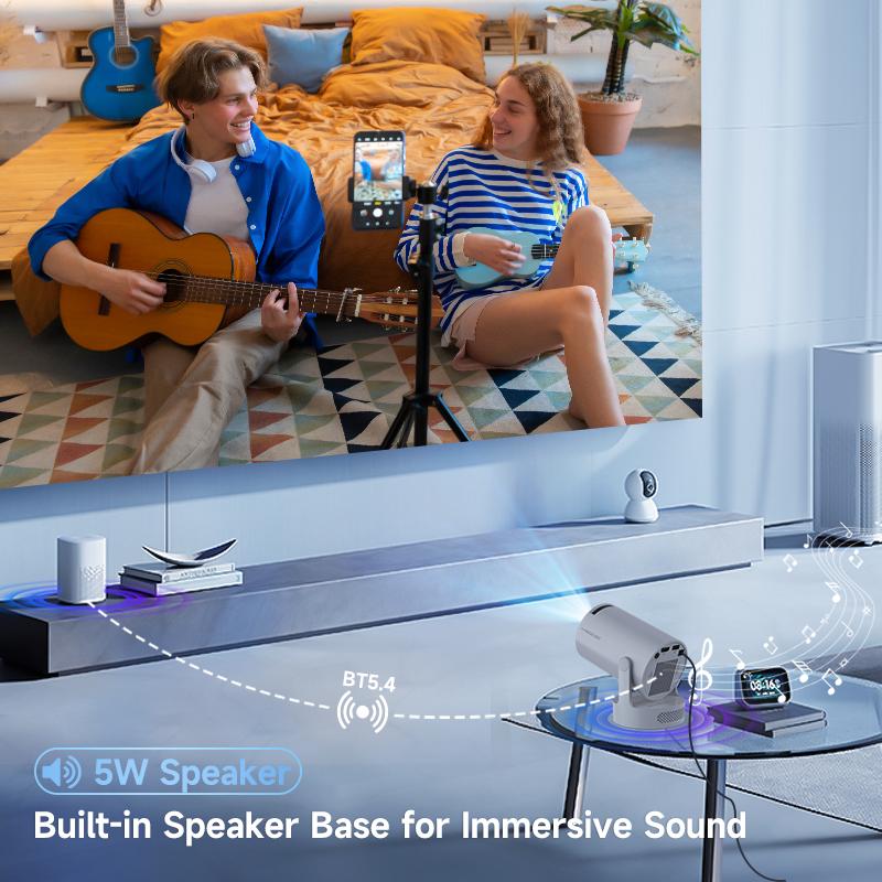 [US warehouse] Magcubic HY300Pro+ Smart Projector Android 14 290ANSI 8K Decode 0.8:1 Short Throw Ratio Dual WIFI6 BT5.4 Native 1280*720P Built-in Speaker & Appstore Allwinner H726 Home Cinema Portable Mini Projector