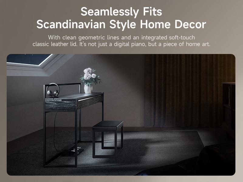 Donner OURA S300 Home Digital Piano with 88-key Graded Hammer Standard Keyboard