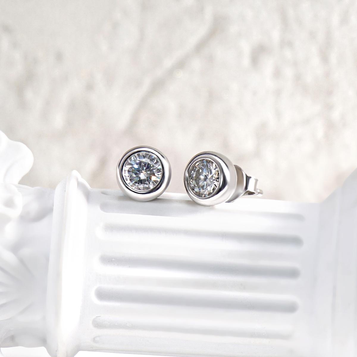 Delzzad Bling Bezel Bubble Stud Earrings Synthetic Moissanite S925 Earring Jewelry Perfect Birthday Engagement Anniversary Dating Christmas Gift for Men Women Wedding Set Delzzad Bling Bezel Bubble Stud Earrings Synthetic Moissanite S925 Earring Jewelry Perfect Birthday Engagement Anniversary Dating Christmas Gift for Men Women Wedding Set