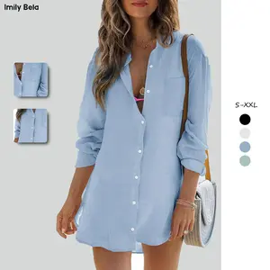 Coastal Grandma Beach Cover Up | Lightweight Gauze Button Down Shirt for Sun Protection & Style