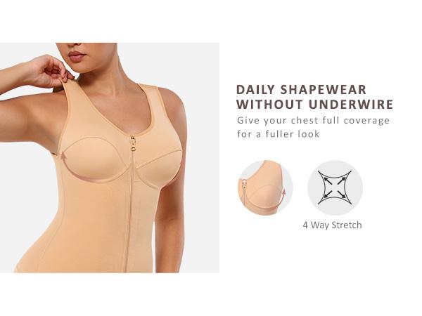 FeelinGirl Fajas Suit Colombianas Shapewear Postpartum Tummy Control Full Shapewear Post Surgery Body Shaper Compression Butt Lifter Shapewear Everyday Zippered