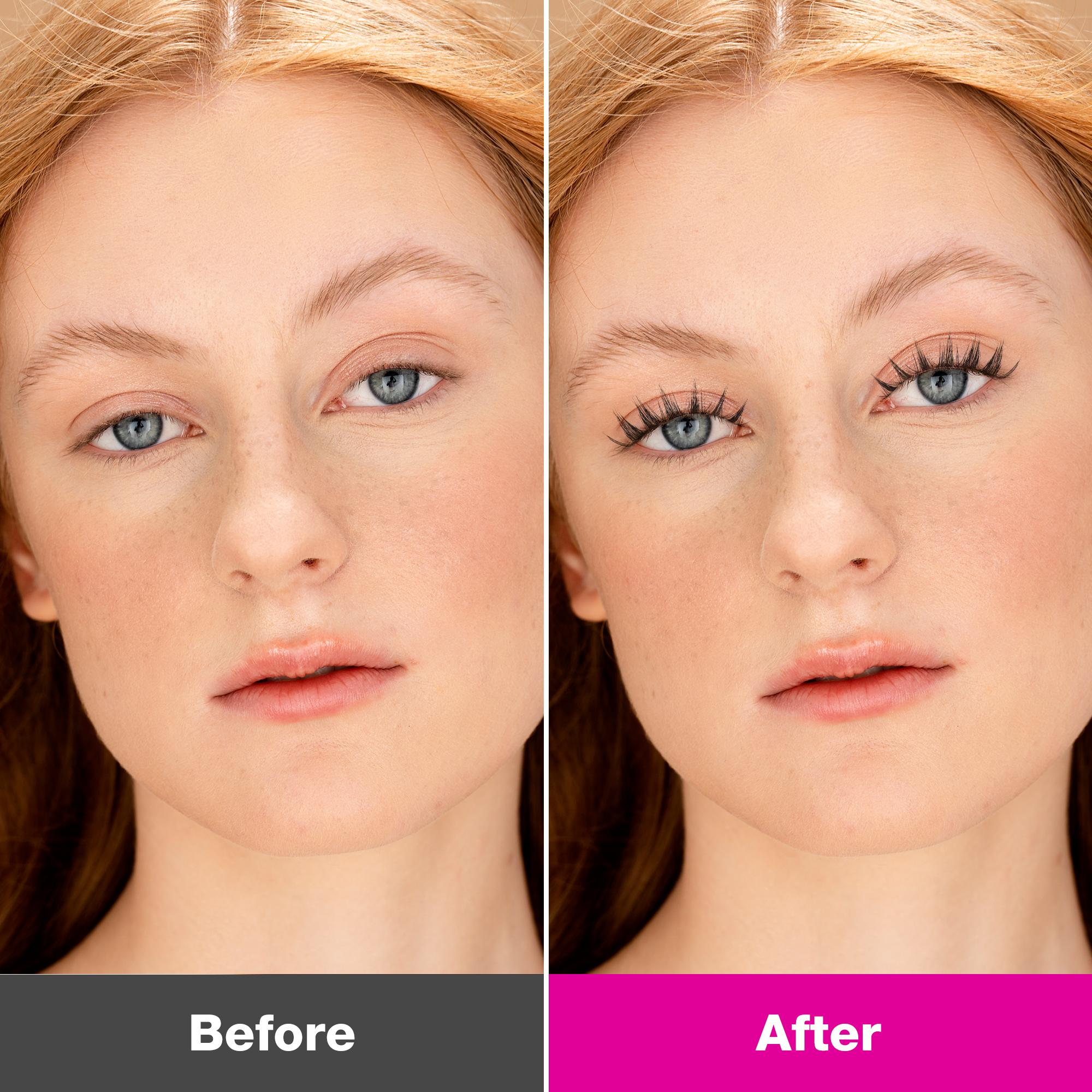 VEYESBEAUTY Manga Strip Lashes Ultra-Thin Invisible Band 3D Layered Reusable Perfect for Beginners Makeup