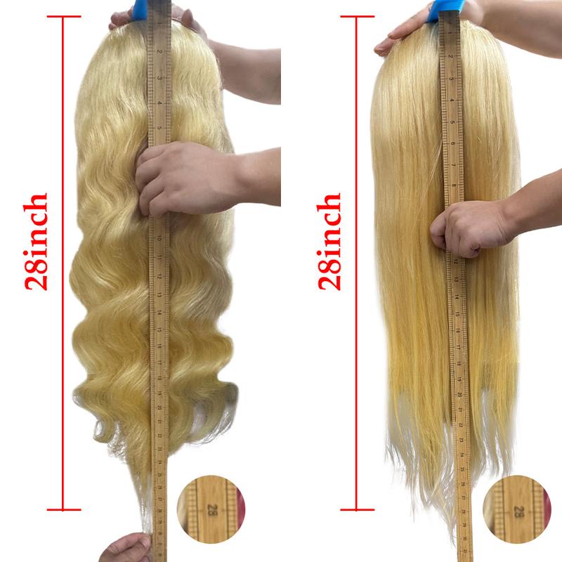 Hot Star 613 Blonde and Neon Red Straight and Body Wave HD Transparent 13x6 Lace Front Human Hair Wigs for Women Glueless Brazilian Lace Frontal PrePlucked Wig TikTokShopBlackFriday
