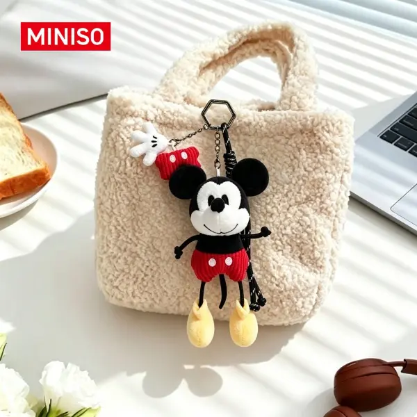 MINISO x Disney Mickey Plush Keychain | Cute Bag Charm for Couple Gifts | TikTok Viral Disneycore Accessory#Summervibes, Back To School