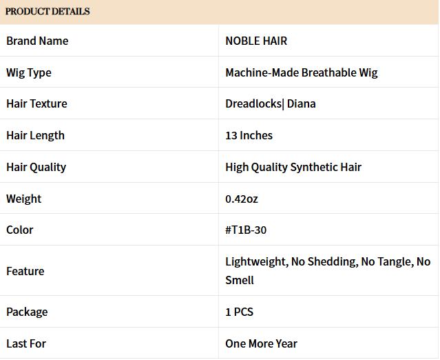 【Valentine's Day New Arrivals】Noble 13 Inch Dreadlocks Ombre Color Wig Synthetic Hair Wig