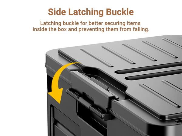 Broview V7 345Qt/460Qt/575Qt Stackable Storage Bins with Individual Lids & Wheels, Large Plastic Collapsible Latching Boxes, Closet Organizers and Storage Cabinet Shelves Units, for Home Kitchen Room Garage Organization