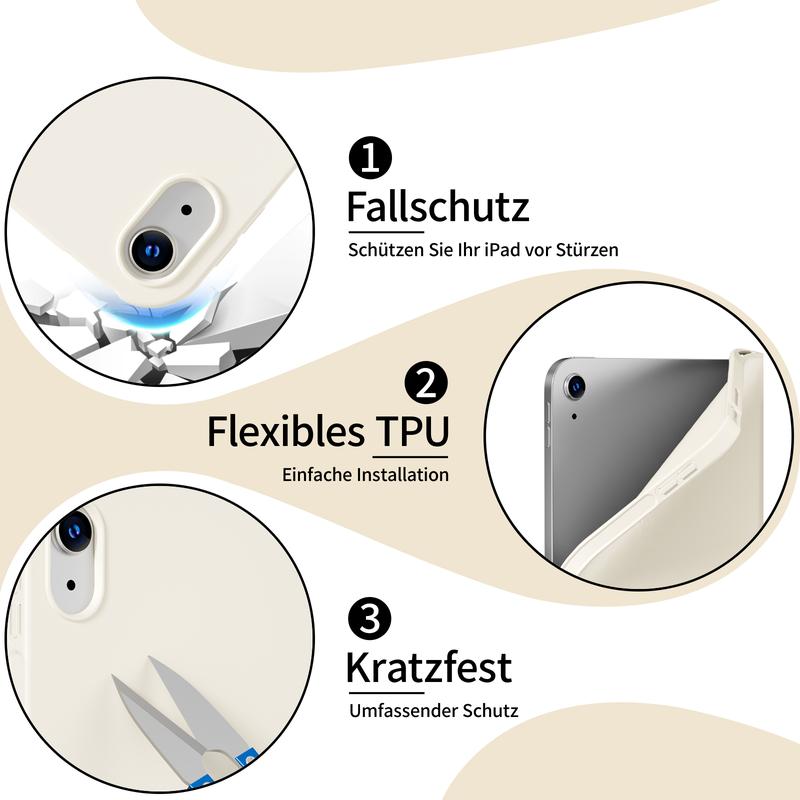 Kenke Case for iPad (A16) 11th Generation 11 Inch 2025,iPad 10th Gen Case 2022,iPad Air 11 Inch M3(2025)/M2(2024) 7th/6th Generation,iPad Air 5th / 4th Gen 2022/2020 10.9,Slim Trifold Stand