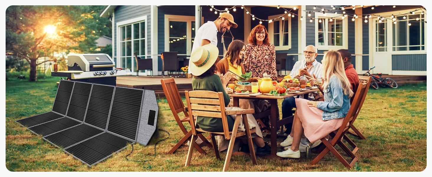 [SpringGlowUp][Camping Essentials 2026/Camping Gear] CTOLITY SP400 400W Foldable Solar Panel 41V 10A for Outdoor Camping RV Power Station with 8F Bracket & 22% High Efficiency Charge power station fast Free Energy