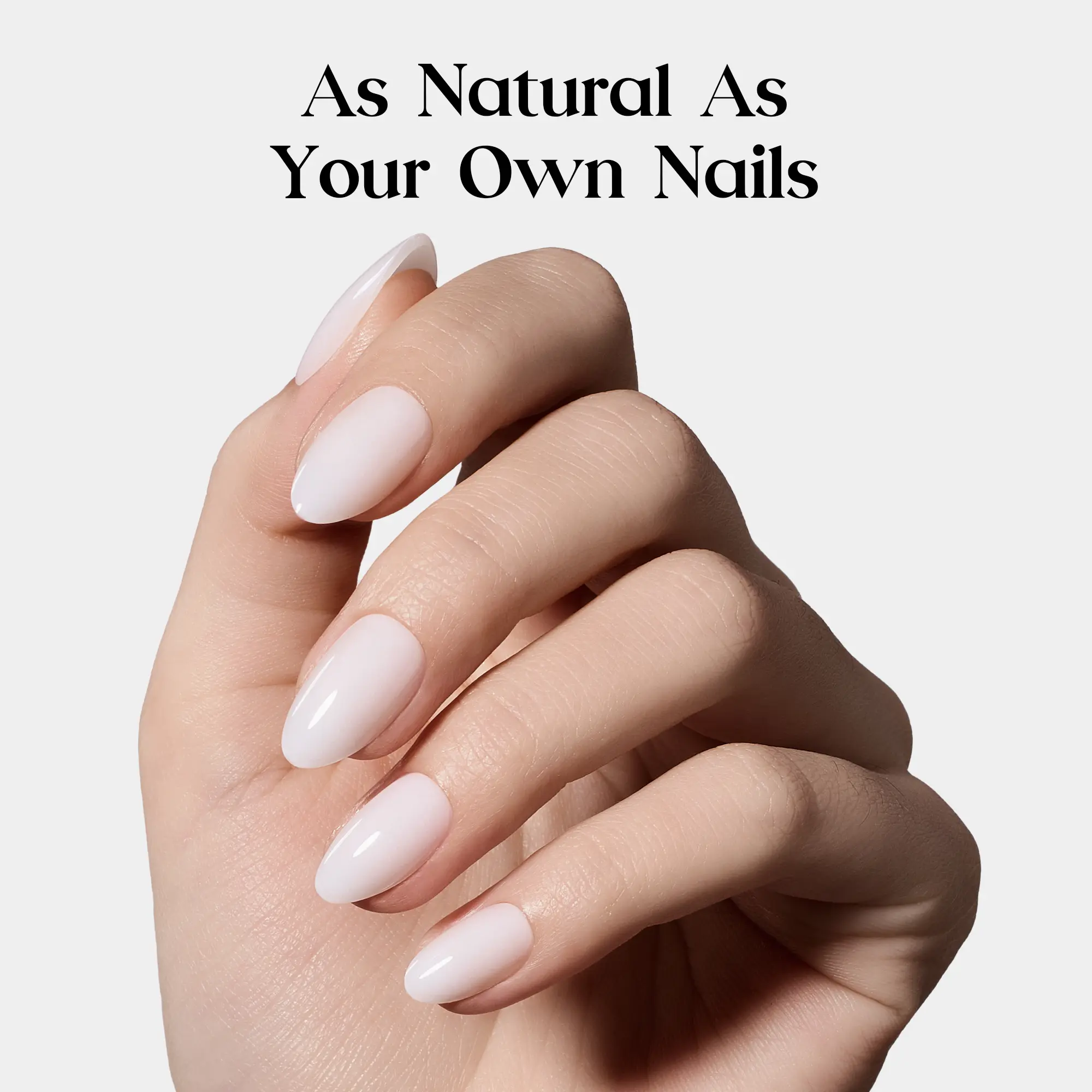 Short Almond【Milky White】16Sizes 32Pcs