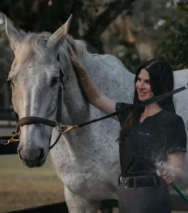 Equestrian Scrub Top- Black