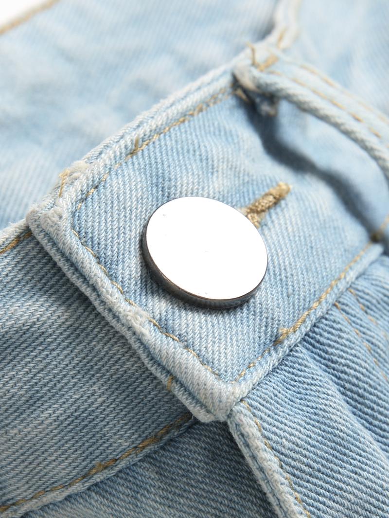 Men's Straight-Leg Ripped Jeans Four Seasons Comfortable Casual Black light blue dark blue gray Slim Fit Vintage Pantalones Para Hombre Washed Denim Pants in Various Colors