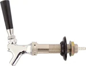 Complete Beer Faucet Combo | 4" Shank | 3/16" Barbed Nipple | Stainless Faucet | Tap Handle