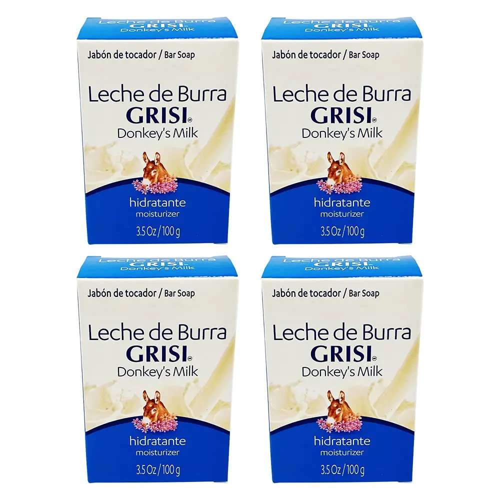 Grisi Donkey's Milk Soap - Jabon Leche De Burra - 4 PACK - 3.5oz/ 100g