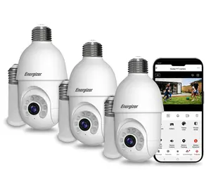 Energizer Smart Indoor/Outdoor Socket Pan & Tilt Cam with Extender 3 Pack