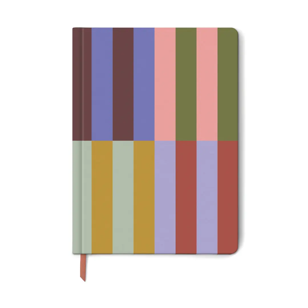 Oversized Soft-Touch Jumbo Journal - Bold Stripe Office Notebook with Classic Ruled Paper, Lined Pages, 200 Pages, 7.5" W x 10.25" H, Day and Month Headers, Idea Capture, Capture Your Grand Ideas, Ample Space for Students, Office Supplies