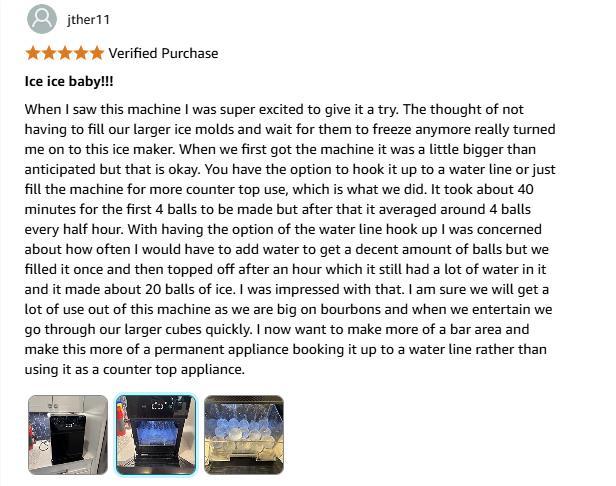 ecozy 2 Inch Clear Ice Ball Maker with CrystalFlux Technology, 4 pcs in 40 Mins, 144 pcs/Day, Sphere Ice Maker with Enhanced Insulation, Automatic Water Supply, Self-Cleaning, Automatic Ice Ball Maker for Whiskey & Bourbon