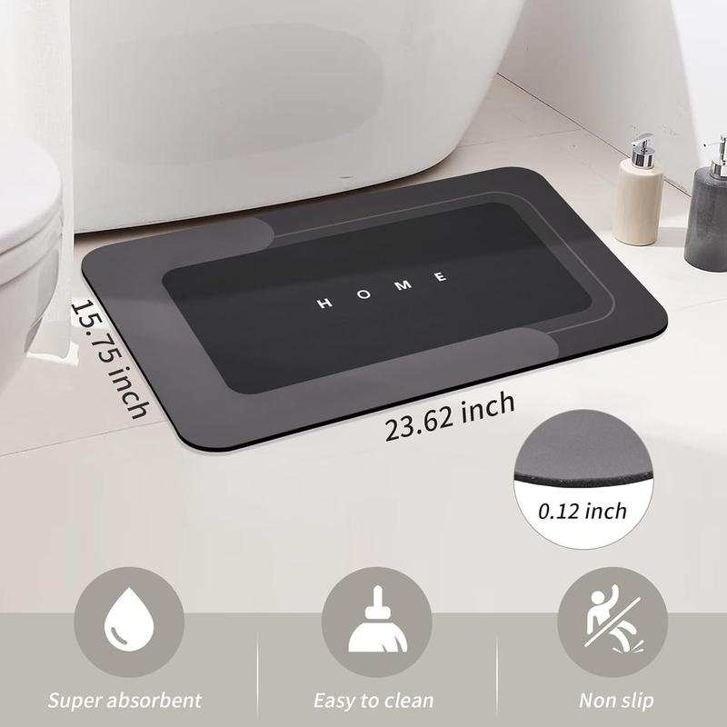 【FaddishDeal】Modernized Magic Mat Bathroom,Rubber Quick Dry Bath Mat,Absorbent Mat Non-Slip Bathroom Rug Set Backed for Bathroom Kitchen Shower Sink.