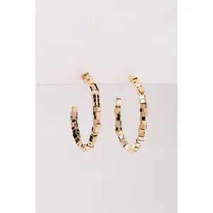 Molly Open Hoop Beaded Earrings