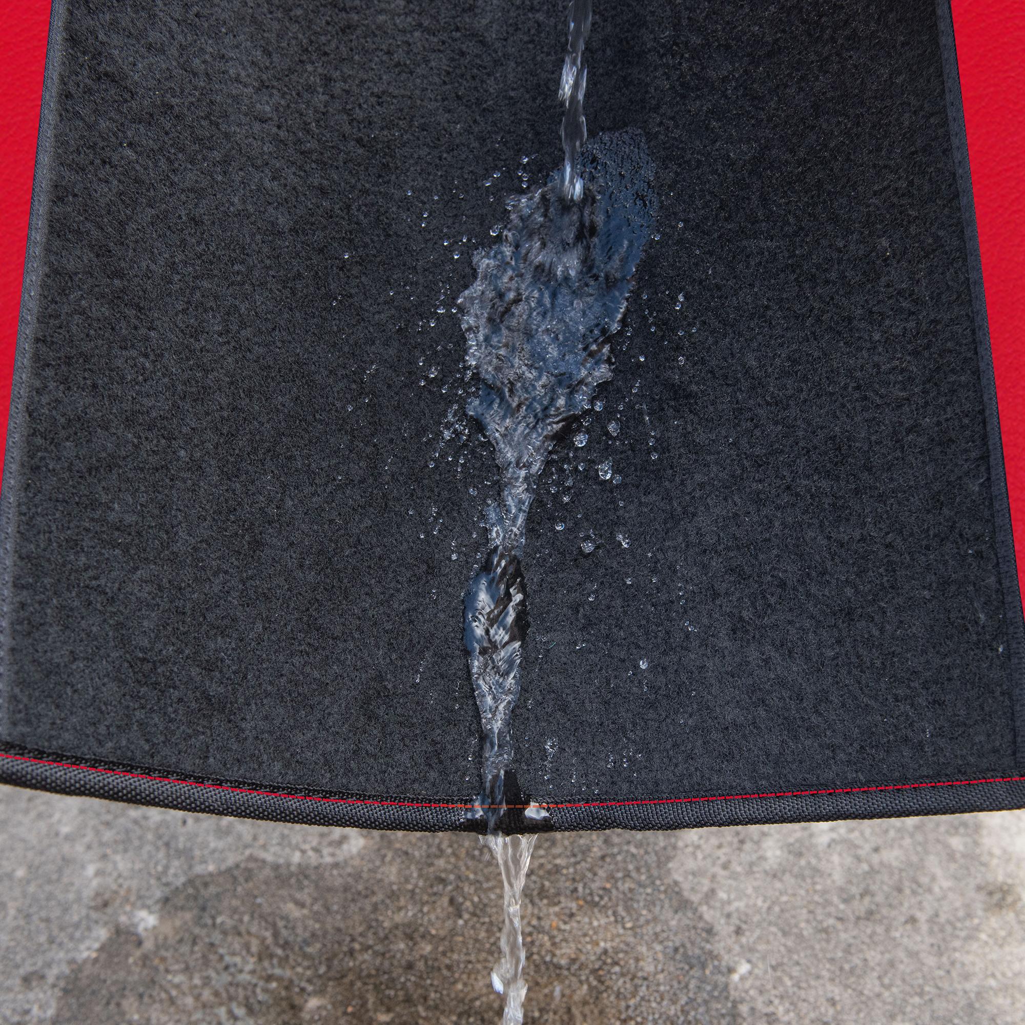 CAR PASS Rainbow Waterproof Universal Fit Faux Leather Car Carpet-Anti-Slip Nibbed Backing Floor Mats for SUV, Vans,Sedans,Trucks