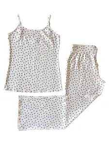 Blue Flower / Organic Pointelle Women's Cami Lounge Set