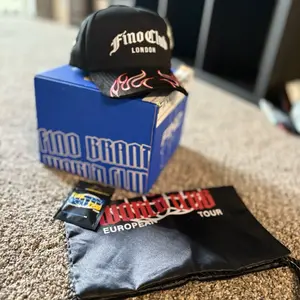 FINO CLUB London Tour Hat - Black Cap with Pink Flames Design - Official European Tour Merchandise