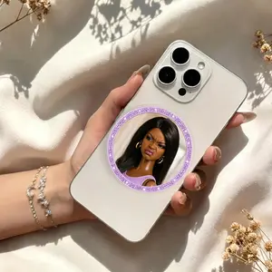 Annoyed Doll Magnetic Phone Grip, Funny Reaction Face MagSafe Phone Holder, Meme Phone Accessory