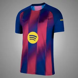 Red Blue Color BAR Home 25/26 Soccer Jersey, BAR Red & Blue Color 25/26 Home Edition Short Sleeve Soccer Shirt