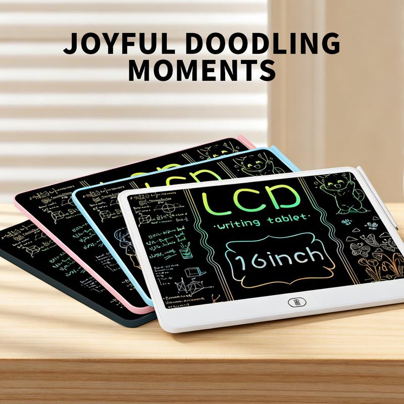 16-inch Oversized Screen Children's LCD Handwriting & Drawing Board One-click Clear Writing Practice Tablet Doodle Board for Kids Ideal Writing & Doodling TikTok Hot Item Fun Educational Tool