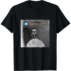 Tung Tung Tung Sahur Motion at your front door meme italian T-Shirt   100% cotton T-shirt