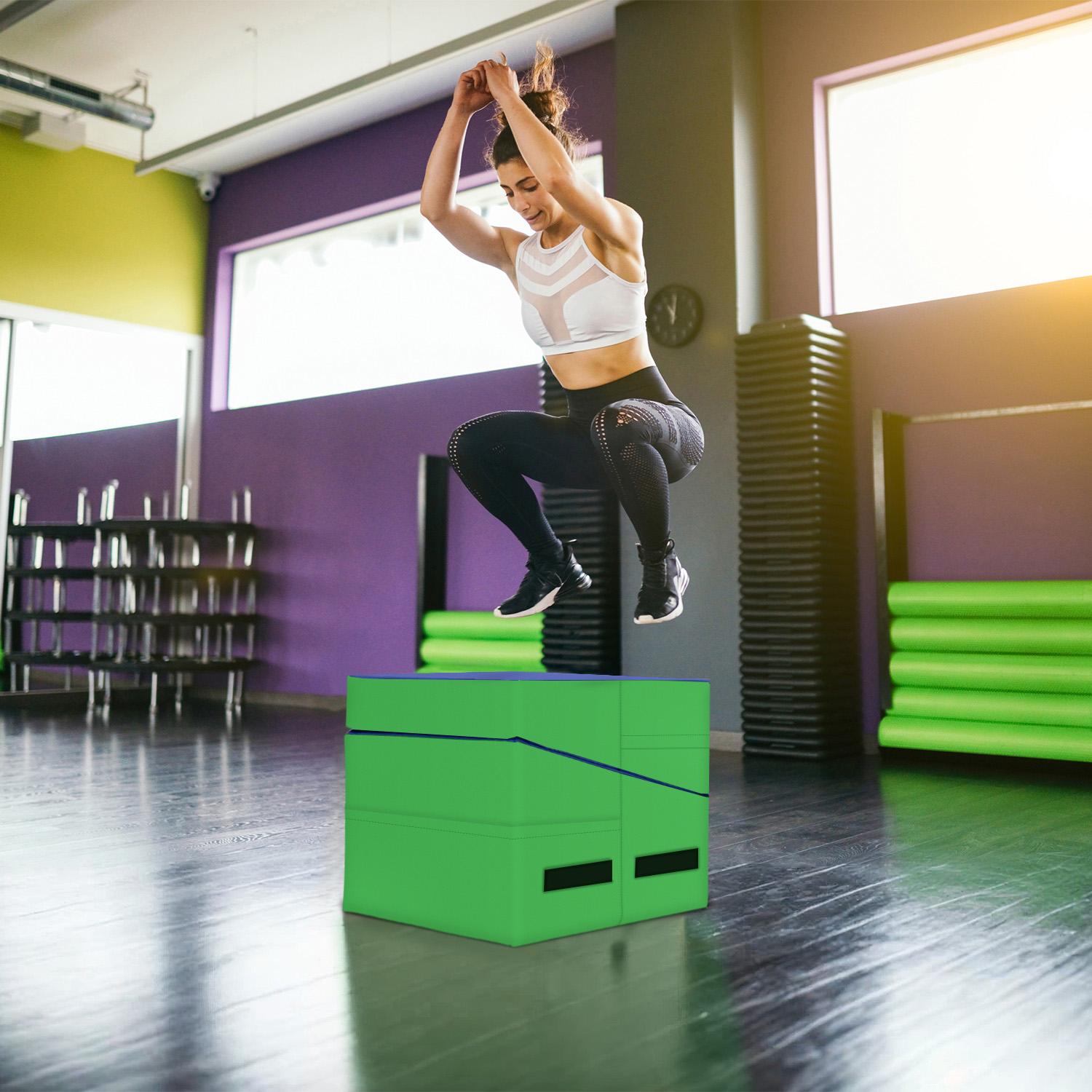 BestOffice Gymnastics Tumbling Mats Incline Tumbling Mat Folding Gymnastic Tumbling Mat 48"x24" lnch Indoor/Outdoor Exercise Mat Home Gym Yoga Mat with Gym Floor Mats Training Mats