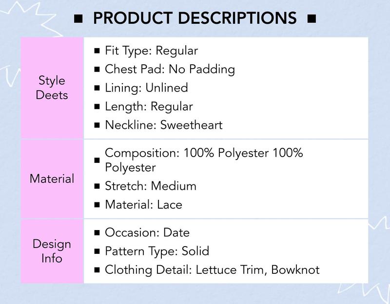 Cider Women's Lace Sweetheart Bowknot Tank Top, Comfort Floral Cut-Out Cami for Summer School to Party & Vacation Outfits, Cute Sleeveless Blouses