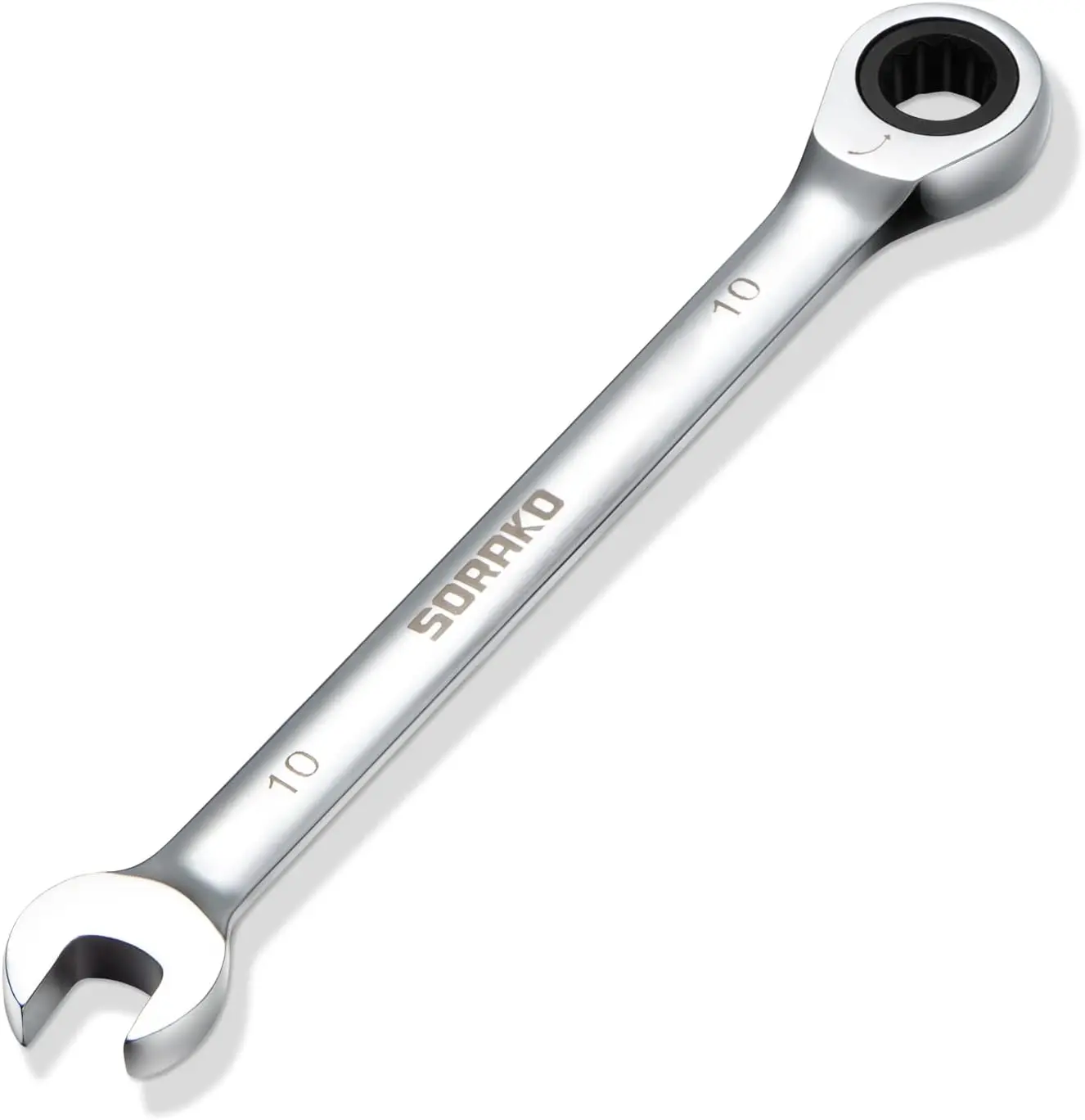 Metric Ratcheting Combination Wrench Set (10mm,13mm,15mm,18mm,21mm) - Chrome Vanadium Steel, Industrial-Grade, Multifunction Precision Heavy-Duty Hardware Tool for Household & Garage Use