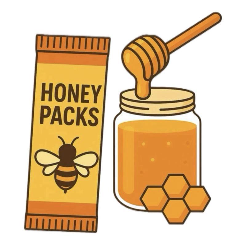Honey Heals Natural Honey Packs 12 x 20g Sachets Energy Boost Sweet Flavor Pure Organic 100% Natural Flavor Sweet Booster with Ginger Healthy