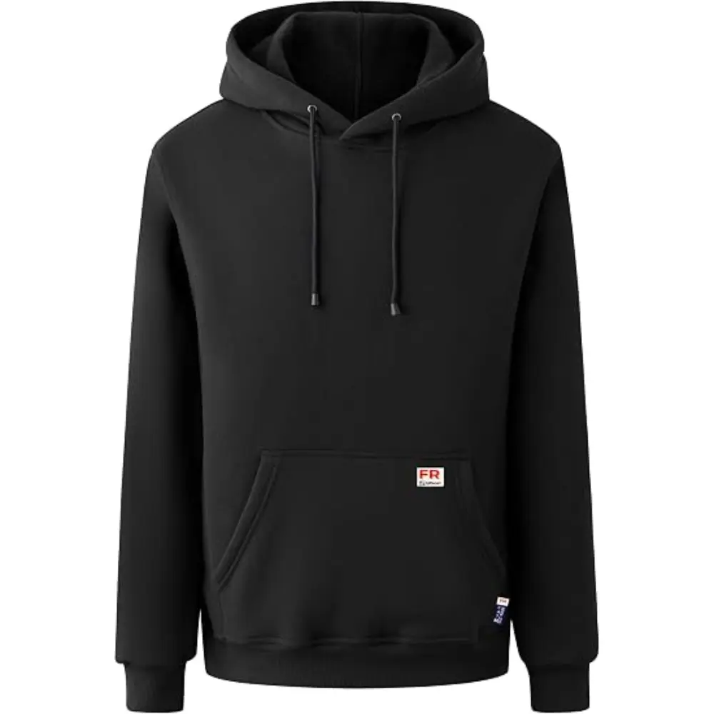FR Hoodies for Men Pullover Flame Resistant Hooded Sweatshirts 14 oz Cotton Fleece