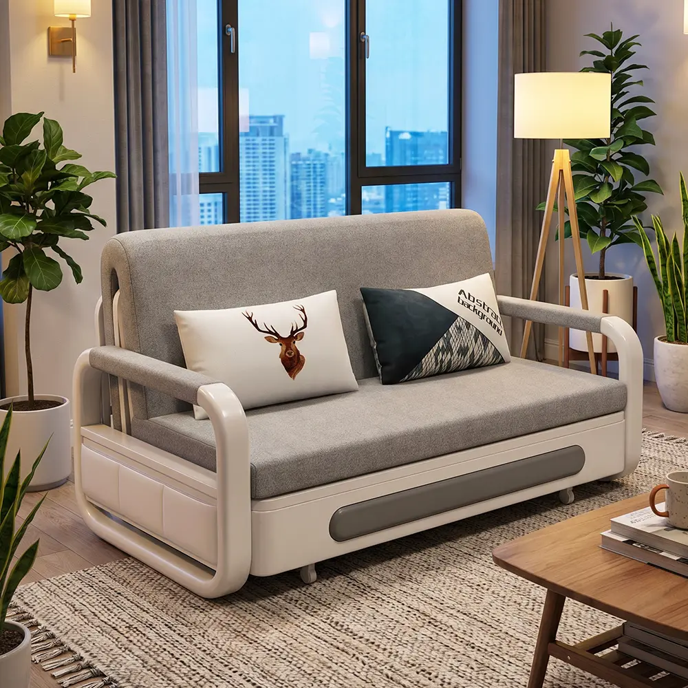 2-in-1 Pull-Out Sleeper Sofa - Comfortable Daybed Couch for Apartments and Guest Rooms Indoor Sofa Bed Foldable Sofa Bed