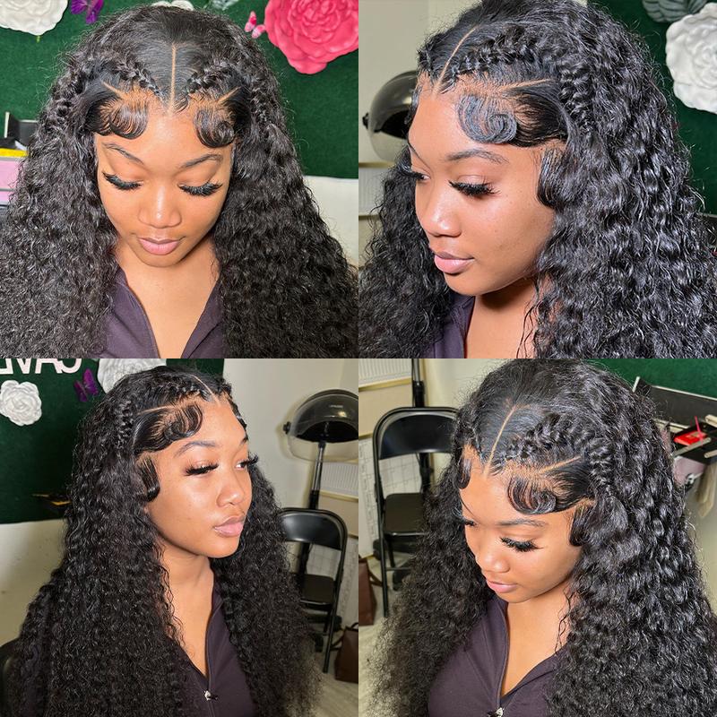 Bling Hair 180% Density Deep Wave 13x6 HD Lace Frontal Wig 30 32 Inch Transparent 13x4 Deep Wave Lace Frontal Human Hair Wigs For Women Preplucked Hair