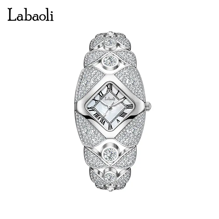 Luxury crystal women's watches, Roman numeral dial quartz timepieces, featuring crystal-clear, scratch-resistant glass with water-resistant construction. Perfect for elegant parties and everyday wear, an ideal gift for the lady