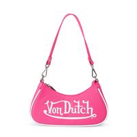 Classic Hot Pink and White Shoulder Bag