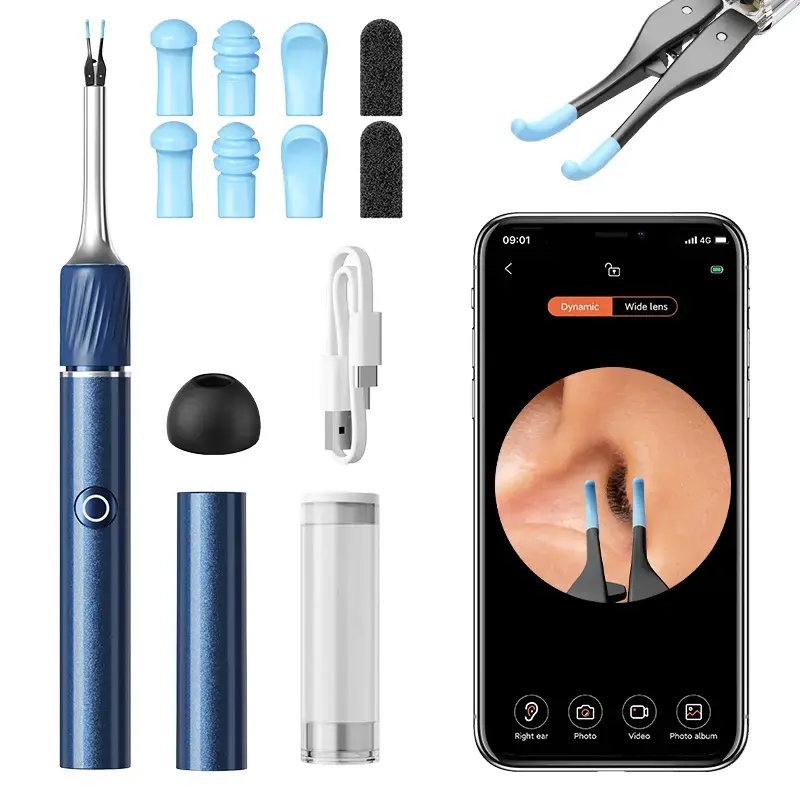 [DealsForYouDays] Smart Visual Ear Cleaning Kit with 12MP HD Camera, Portable 360° Wide-Angle Wireless Ear Hygiene System, Type-C Rechargeable IPX7 Waterproof Endoscope for iOS & Android, Professional Ear Debris Clearer for Adults