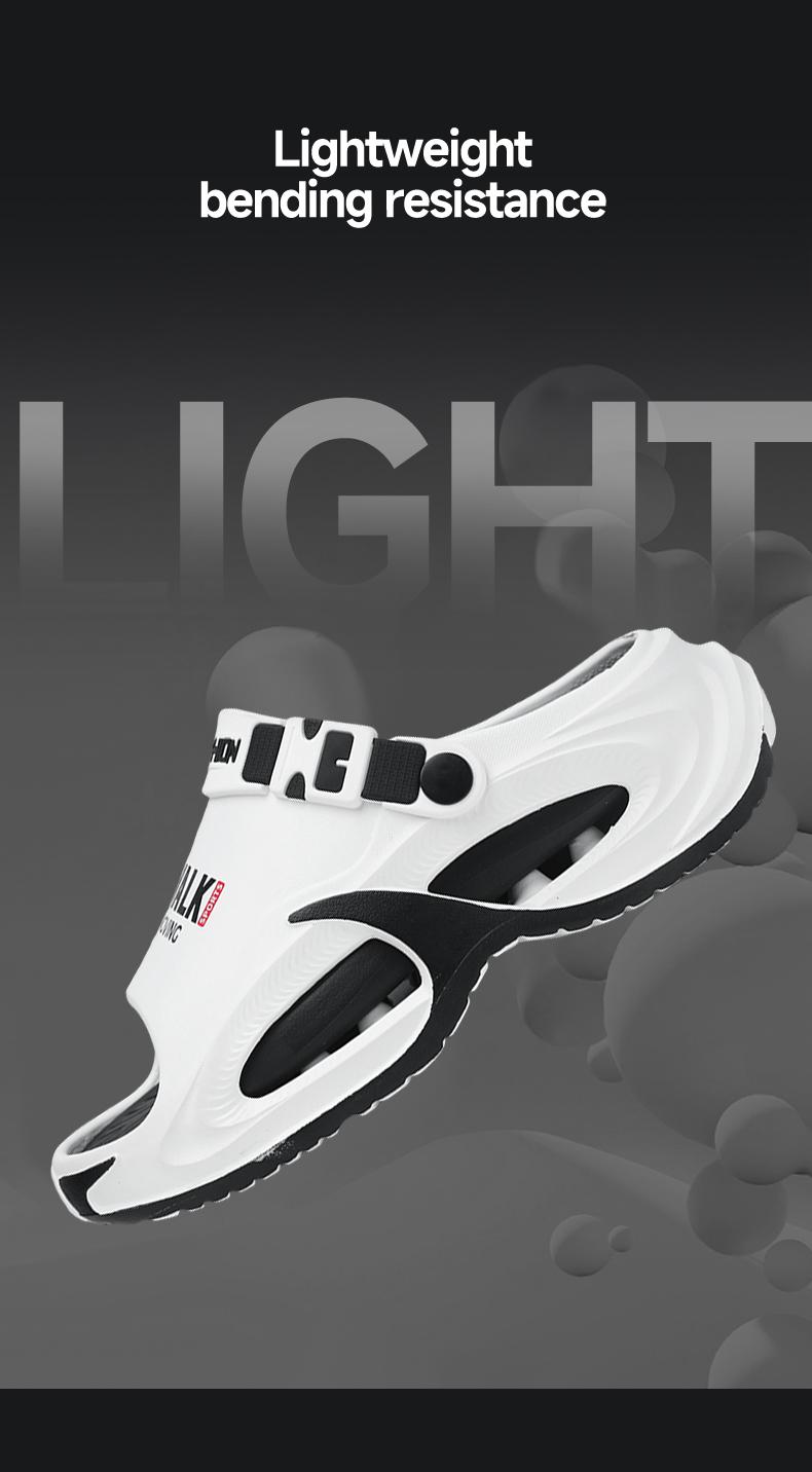 Summer Mens Sandals & Slippers Indoor Outdoor Lazy Shoes Beach Sandals Soft Cushion Arch Support Non-Slip Durable Quick Drying Easy Clean 5cm Heel Height